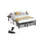 Metal Bed Frame - Matte Black - With Side Shelves