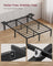 Metal Bed Frame - Matte Black - With Side Shelves