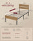 Metal Bed Frame - Steel - Natural Brown - LED Lights