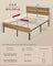 Metal Bed Frame - Metal - Natural Brown - LED Lights