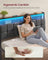 Bed Frame - Metal with LED and Charging Station - Matte Black, Rustic Brown - 208.9 x 135.5 x 104.5 cm