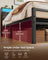 Bed Frame - Metal with LED and Charging Station - Matte Black, Rustic Brown - 208.9 x 135.5 x 104.5 cm