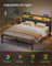 Bed Frame - Metal with LED and Charging Station
