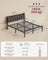 Bed Frame - Metal with LED and Charging Station