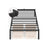 Single Metal Bed Frame - Steel - Ink Black - 90 x 190 cm