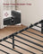 Single Metal Bed Frame - Steel - Ink Black - 90 x 190 cm