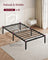 Single Metal Bed Frame - Steel - Ink Black - 90 x 190 cm