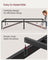 Single Metal Bed Frame - Steel - Ink Black - 90 x 190 cm