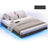 Double Floating Bed Frame - 135L - Foam - LED Lights