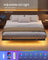 Bed Frame - Metal with LED and Charging Station - Matte Black - 200 x 150 x 26 cm