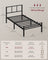Single Bed Frame - Steel - Ink Black - with Slats and Headboard