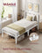 Bed Frame - Steel - Matte White - with Slats and Headboard