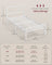 Bed Frame - Steel - Matte White - with Slats and Headboard