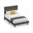 Small Double Bed Frame - 120 x 190 - Metal - Adjustable Headboard