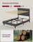 Small Double Bed Frame - 120 x 190 - Metal - Adjustable Headboard