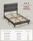 Small Double Bed Frame - 120 x 190 - Metal - Adjustable Headboard