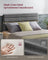Double Bed Frame - 120L - Metal - Adjustable Headboard