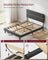 Double Bed Frame - 120L - Metal - Adjustable Headboard