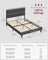 Double Bed Frame - 120L - Metal - Adjustable Headboard