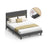 King Bed Frame - Metal - Suitable for 120x190 cm Mattress