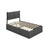 Double Bed Frame - 135 x 190 - Steel - Ottoman Lift-Up Storage