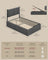 Double Bed Frame - 135 x 190 - Steel - Ottoman Lift-Up Storage