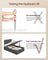 Double Bed Frame - 135 x 190 - Steel - Ottoman Lift-Up Storage