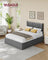 Double Bed Frame - 135 x 190 - Steel - Ottoman with Lift-Up Storage