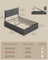 Double Bed Frame - 135 x 190 - Steel - Ottoman with Lift-Up Storage