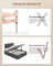Double Bed Frame - 135 x 190 - Steel - Ottoman with Lift-Up Storage