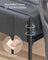 Metal Single Bed Frame - Slate Grey - Upholstered Headboard