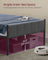 Metal Single Bed Frame - Slate Grey - Upholstered Headboard