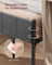 Double Bed Frame - Metal - Slate Grey - Upholstered Headboard