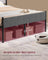 Double Bed Frame - Metal - Slate Grey - Upholstered Headboard