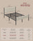 Bed Frame - Metal with LED and Charging Station - Cappuccino Beige