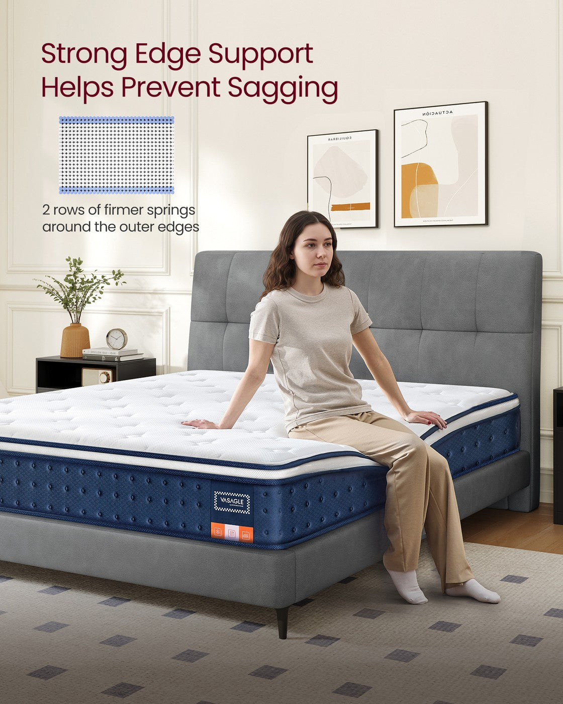Hybrid Mattress - 90L - Pocket Springs - Medium Firm
