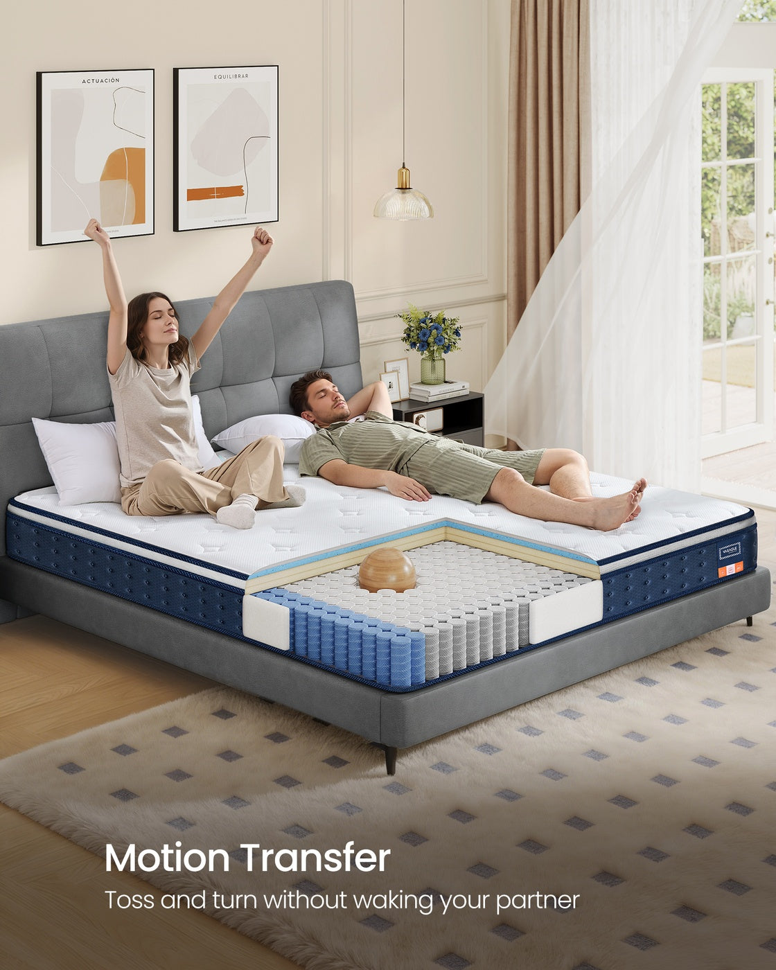 Hybrid Mattress - 150L - Foam - Gel Memory Foam