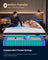 Bed Frame - Metal with LED and Charging Station - Blue - 200 x 150 x 25 cm