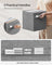 Set of 4 Foldable Storage Cubes - Oxford Fabric - Dove Grey - Washable with Metal Label Holders