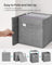 Set of 4 Foldable Storage Cubes - Oxford Fabric - Dove Grey - Washable with Metal Label Holders