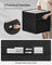 Set of 4 Foldable Storage Cubes - Oxford Fabric - Ink Black - Washable with Metal Label Holders