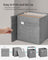 Set of 4 Foldable Storage Cubes - Oxford - Dove Grey - Washable with Metal Label Holders