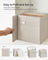 Set of 4 Foldable Storage Cubes - Oxford Fabric - Cloud White - Washable with Metal Label Holders