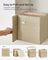 Set of 4 Foldable Storage Cubes - Oxford Fabric - Sand Beige - Washable with Metal Label Holders