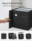 Set of 4 Foldable Storage Cubes - Oxford Fabric - Ink Black - Washable with Metal Label Holders