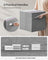 Set of 4 Foldable Storage Cubes - Oxford Fabric - Dove Grey - Double Handles and Metal Label Holders