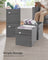 Set of 4 Foldable Storage Cubes - Oxford Fabric - Dove Grey - Double Handles and Metal Label Holders