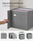 Set of 4 Foldable Storage Cubes - Oxford Fabric - Dove Grey - Double Handles and Metal Label Holders