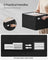 Set of 2 Foldable Storage Organisers - Oxford Fabric - Ink Black - Washable with Metal Label Holders