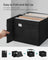 Set of 4 Foldable Storage Organisers - Oxford Fabric - Ink Black - Washable with Metal Label Holders